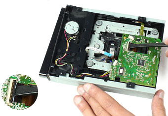 باز کردن بورد dvd drive باز کردن بورد dvd drive