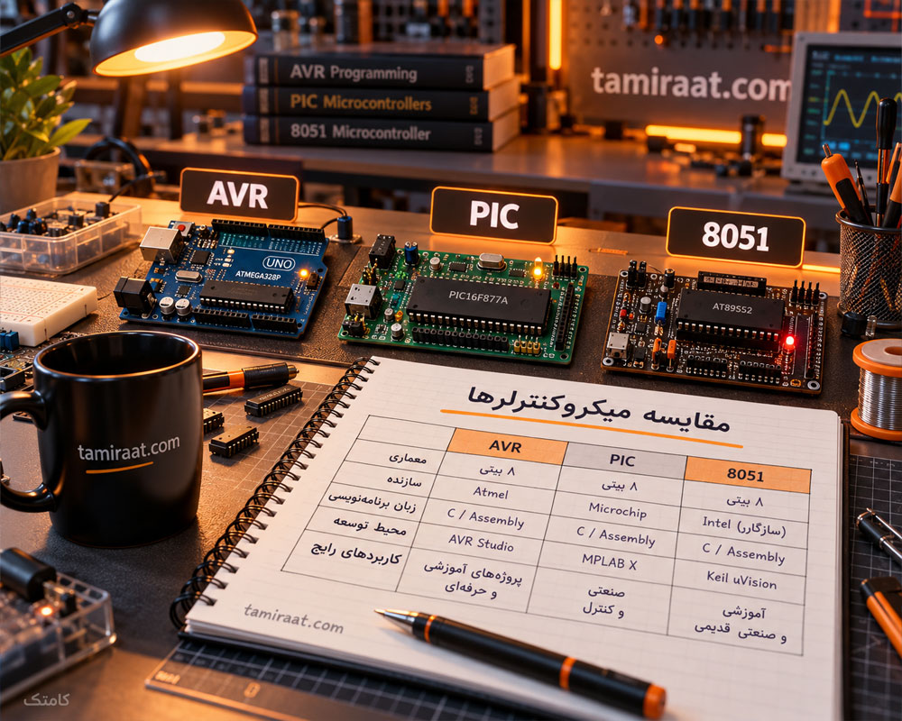 مقایسه AVR PIC 8051