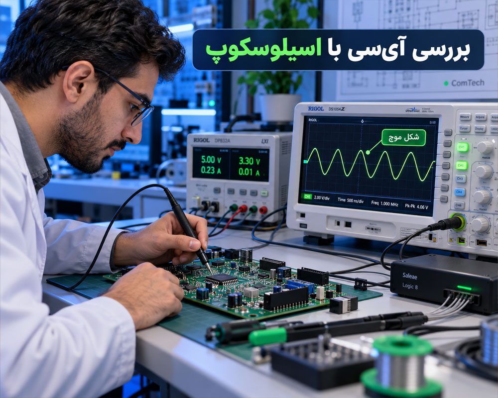 تست آیسی با اسیلوسکوپ