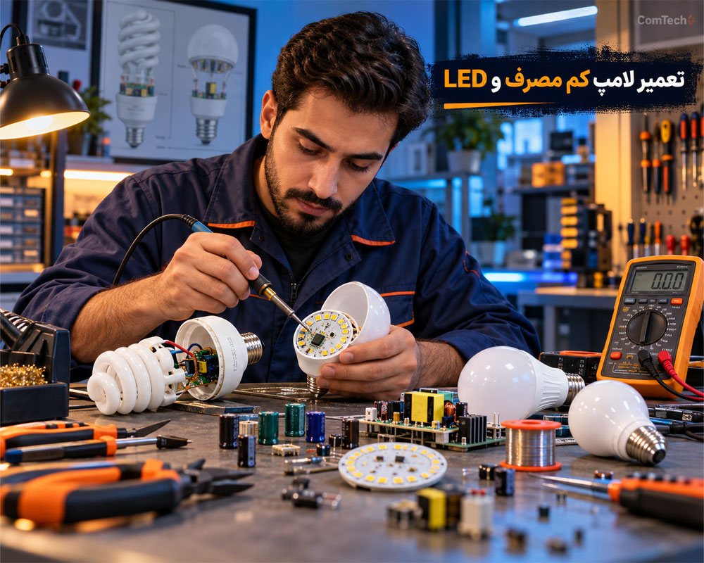 تعمیر لامپ LED و کم مصرف