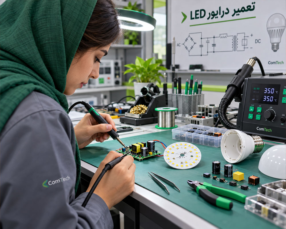 تعمیر درایور لامپ LED