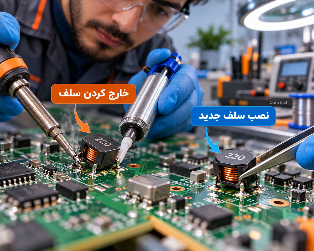 تعویض سلف روی برد