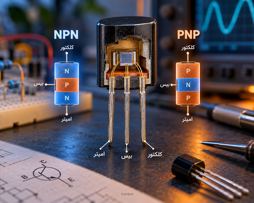 ساختار ترانزیستور NPN PNP