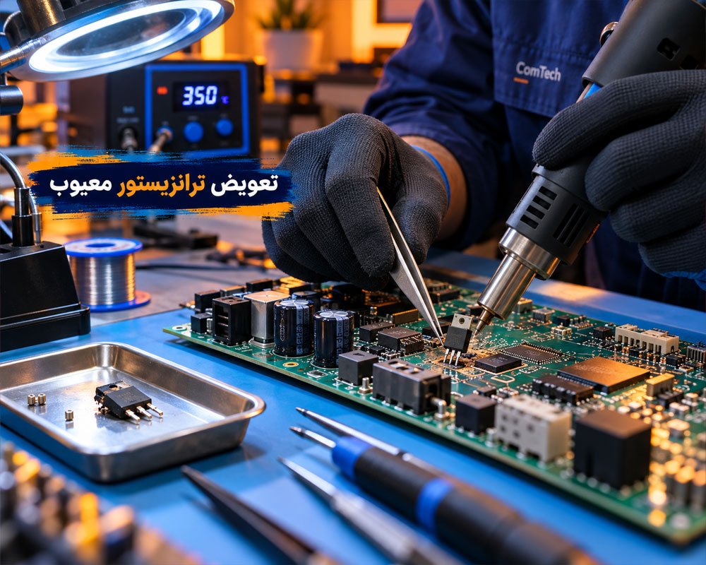 تعویض ترانزیستور روی برد