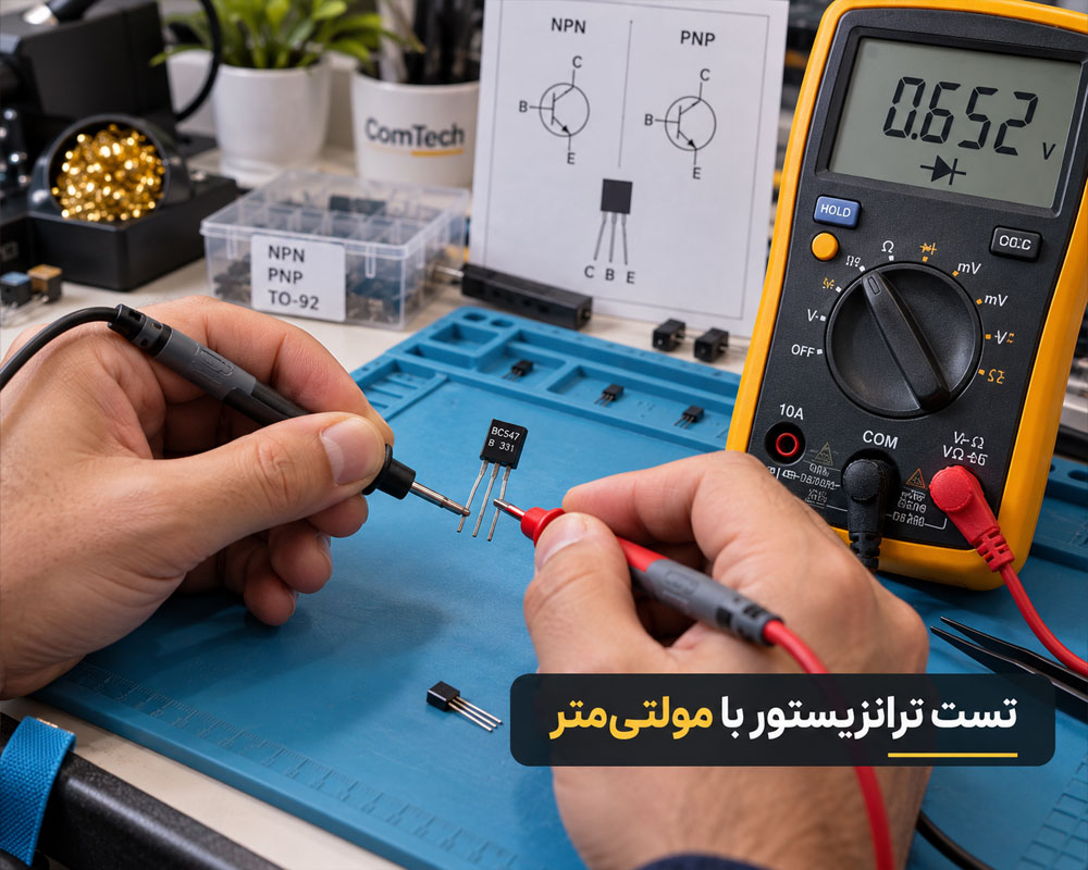 تست ترانزیستور با مولتیمتر