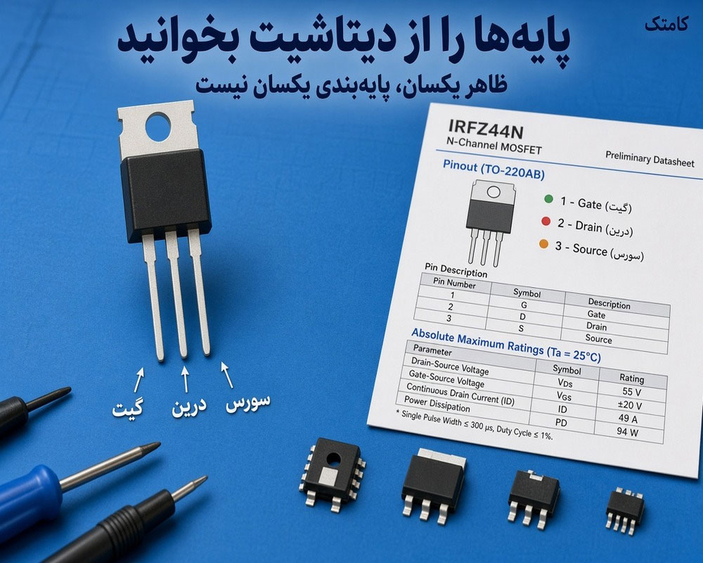 پایه‌های ماسفت در دیتاشیت