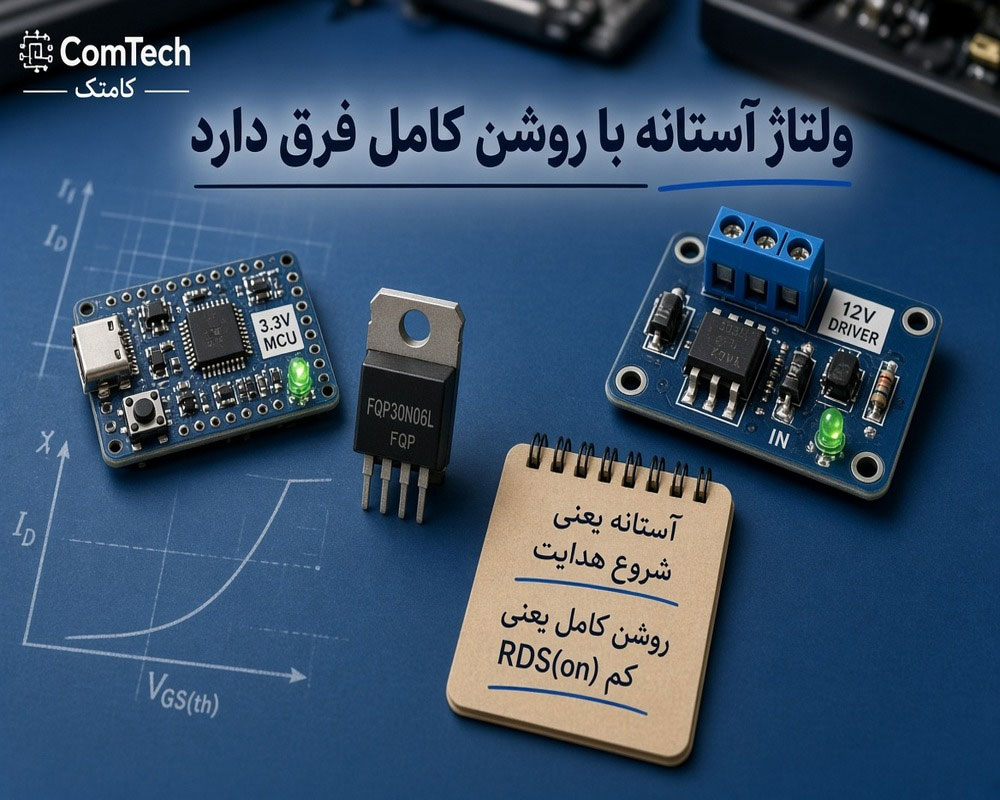ولتاژ آستانه و روشن‌شدن ماسفت