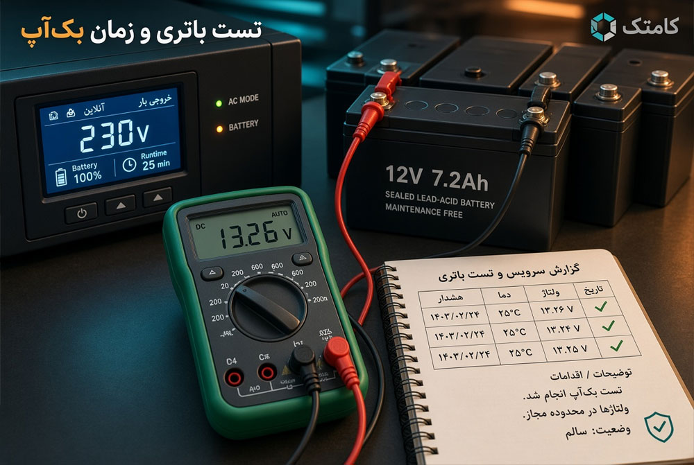 آزمون زمان پشتیبانی باتری UPS