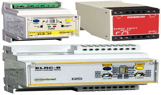 رله ارت فالت ریلی روی DIN Rail