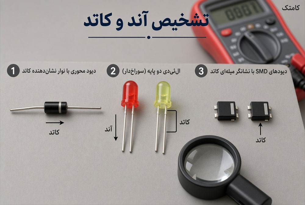 علامت آند و کاتد دیود