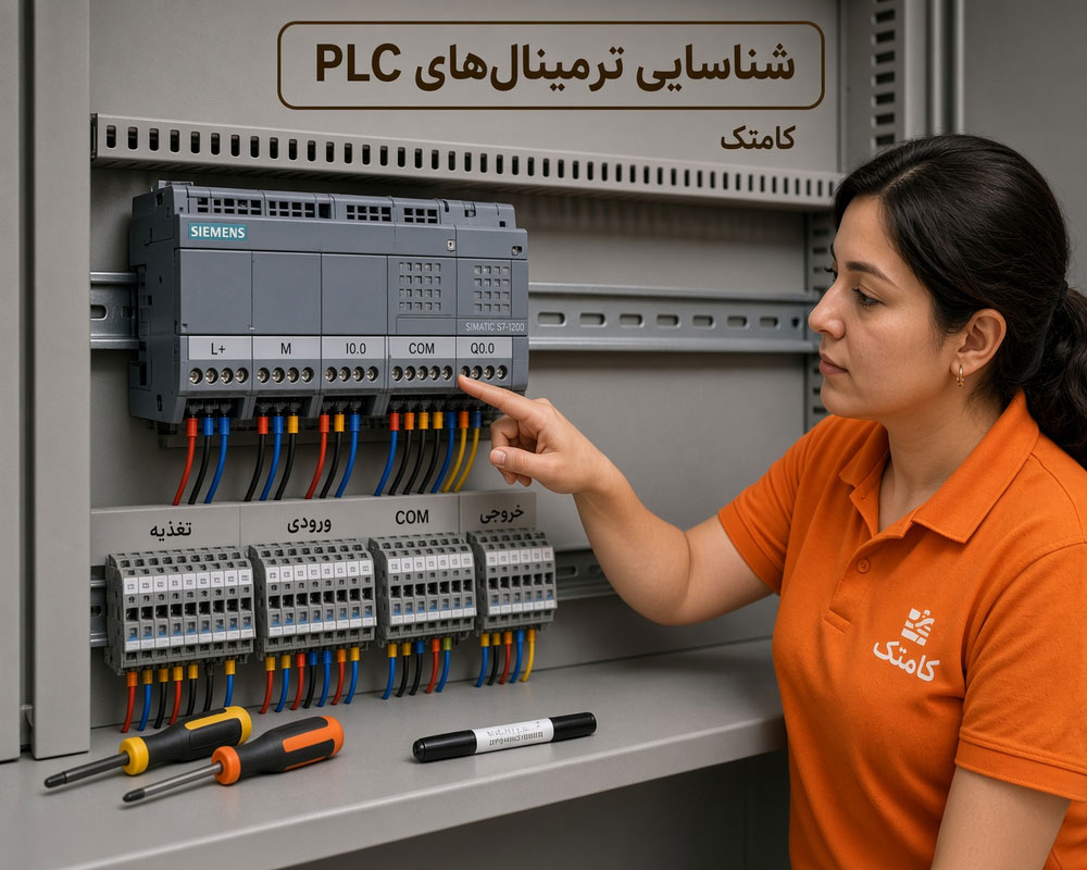 شناسایی ترمینال های ورودی خروجی و تغذیه PLC