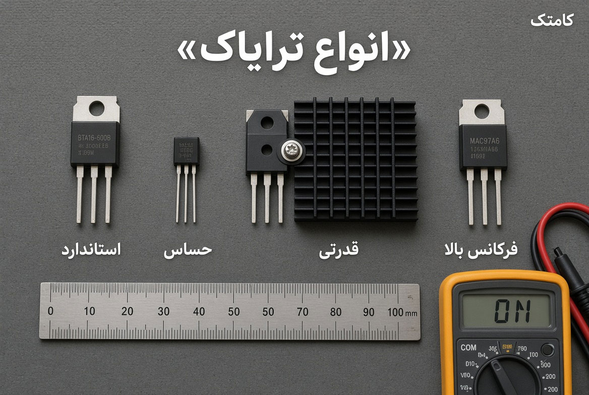 انواع ترایاک در اندازه واقعی