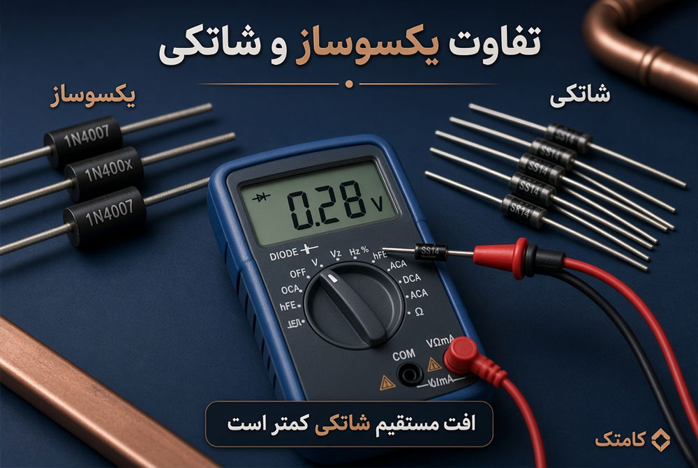 مقایسه دیود یکسوساز و شاتکی