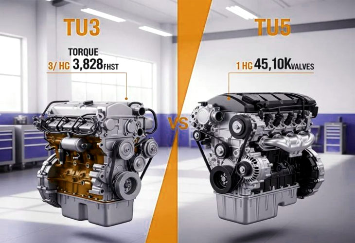 مقایسه و بررسی تفاوت‌های موتورهای TU3، TU5 و TU5P (پلاس)