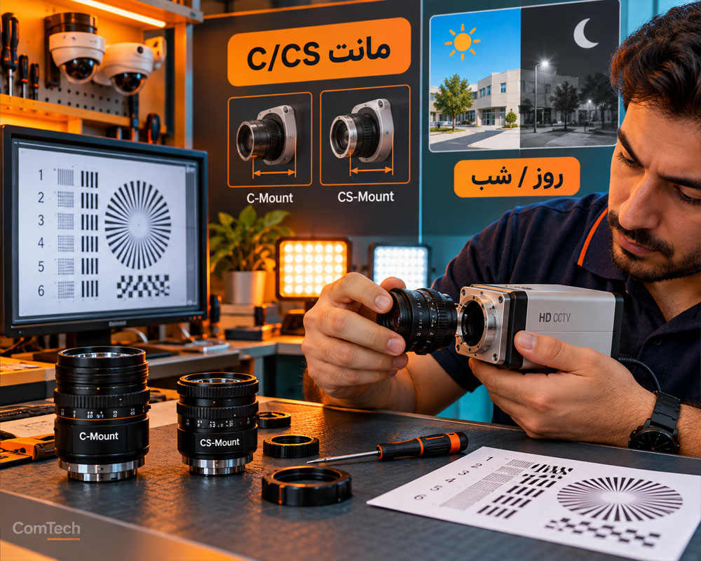 نصب لنز C و CS
