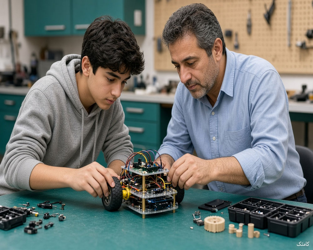 آموزش ساخت ربات مسیریاب در کارگاه