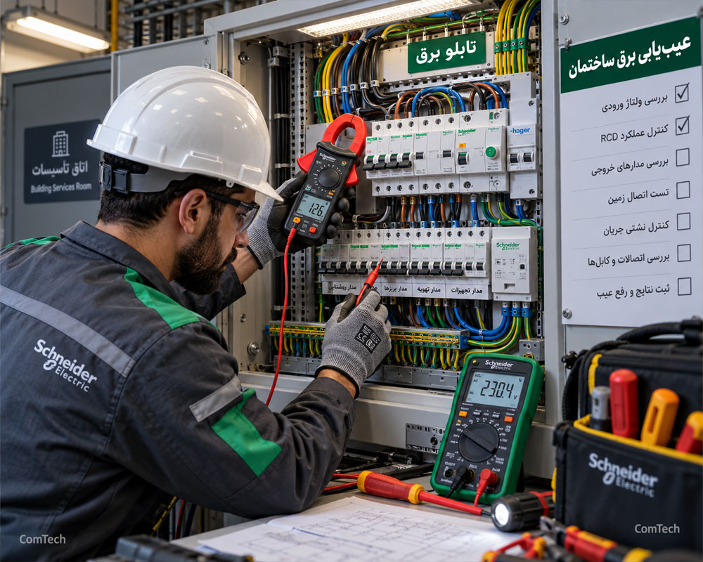 عیبیابی تابلو برق ساختمان