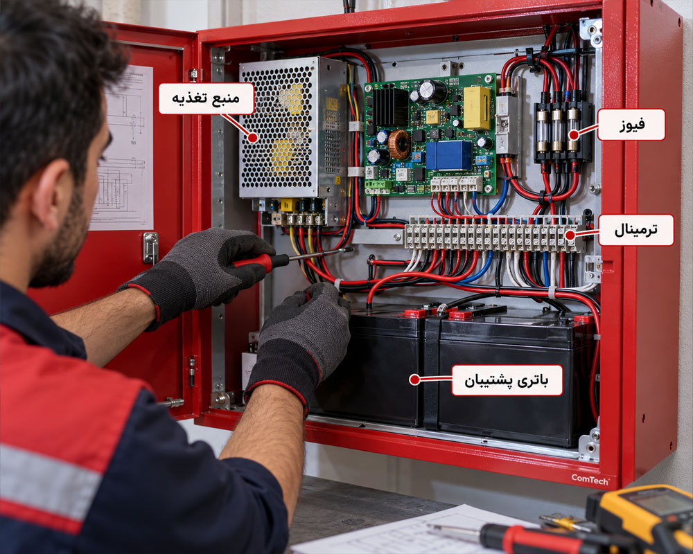 منبع تغذیه پنل حریق