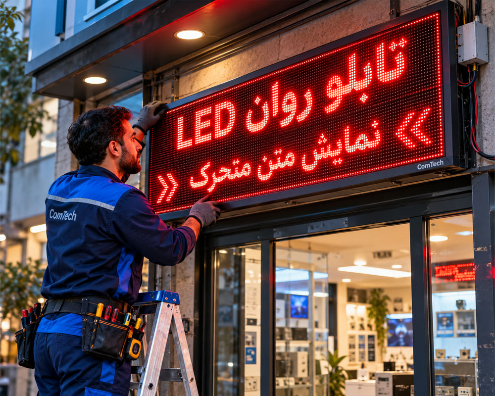 نصب تابلو روان LED