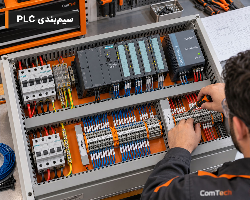 سیمبندی تابلو PLC