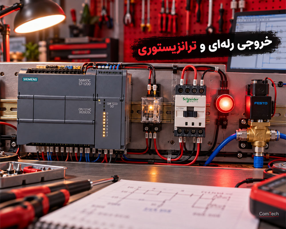 خروجی رلهای و ترانزیستوری