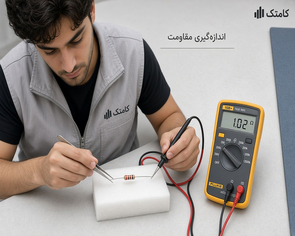 تست هدایت مستقیم دیود سیلیکونی با مولتی‌متر