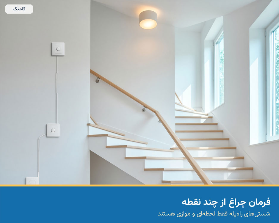 شستی لحظهای راهپله برای فرمان از چند نقطه