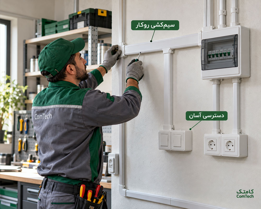 اجرای سیمکشی روکار