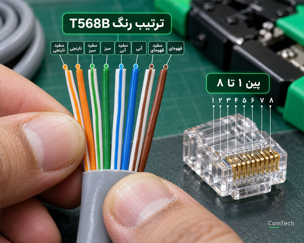 ترتیب رنگ T568B