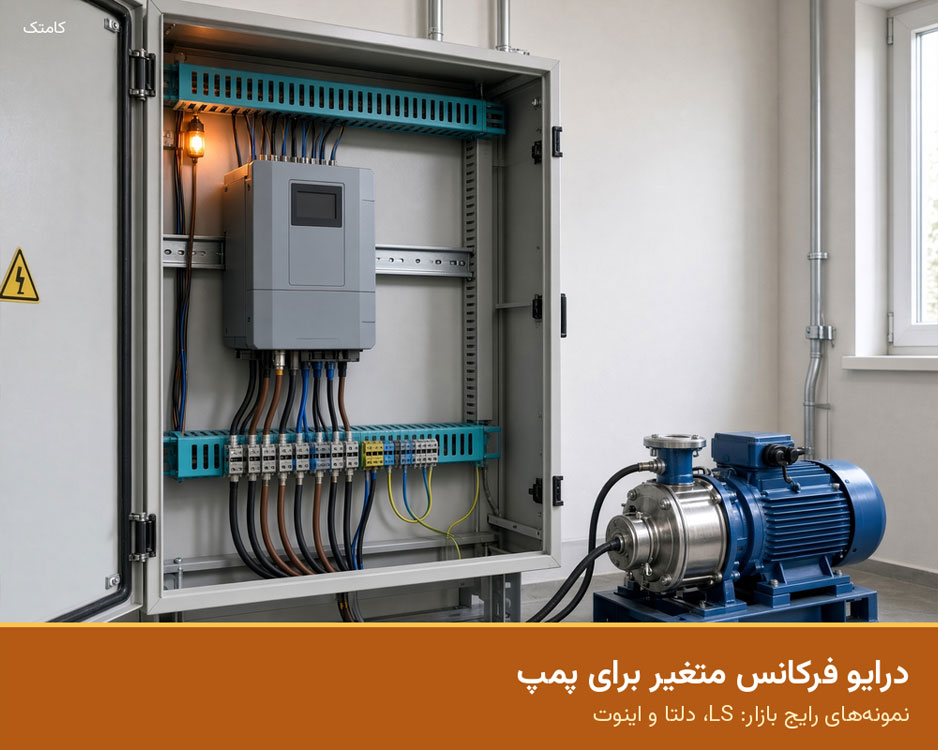 درایو فرکانس متغیر برای کنترل دور پمپ