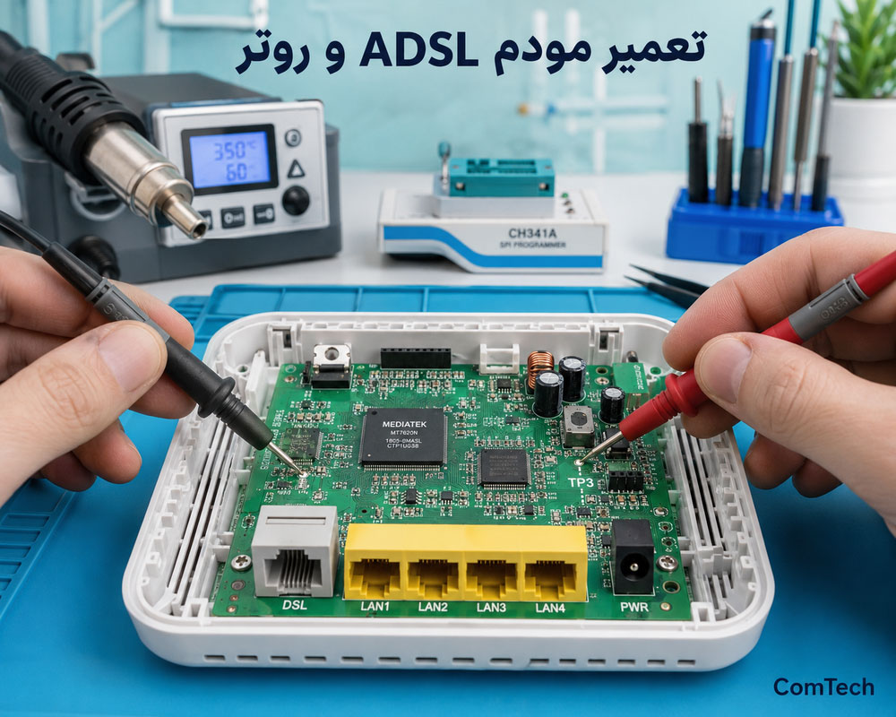 آموزش تعمیر مودم ADSL و روتر