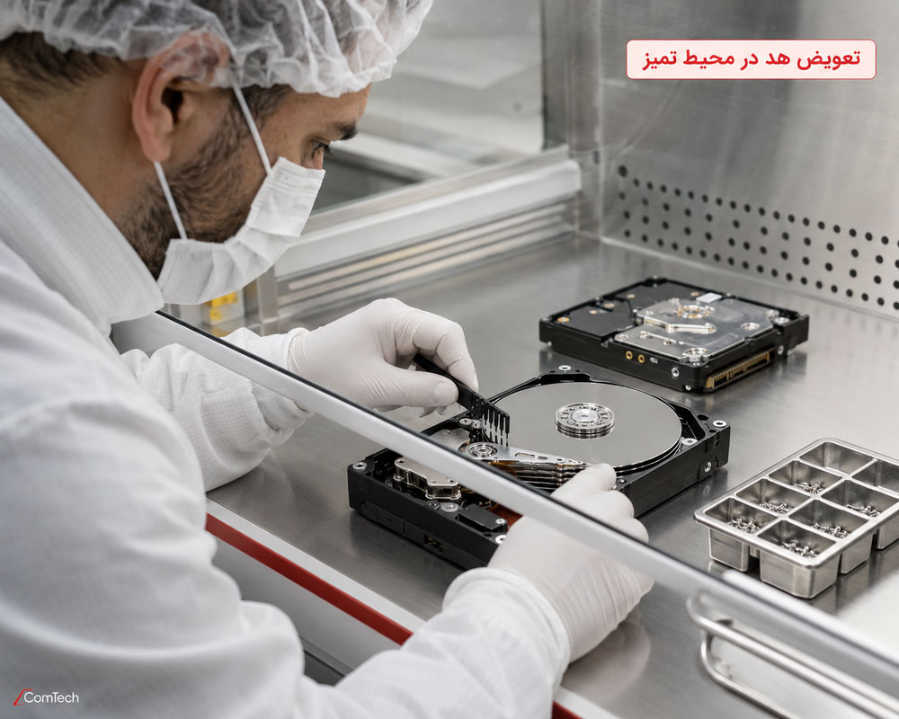 تعویض هد هارد در محیط تمیز