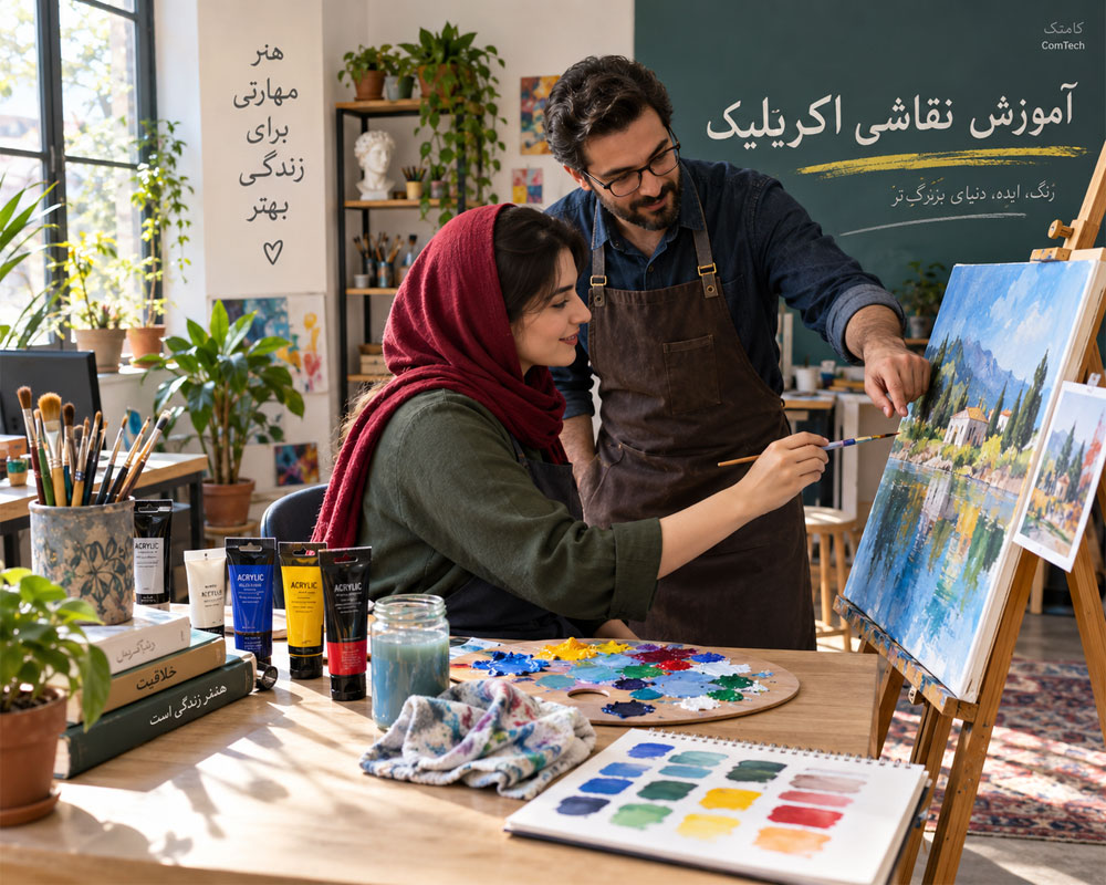 کلاس آموزش نقاشی اکریلیک