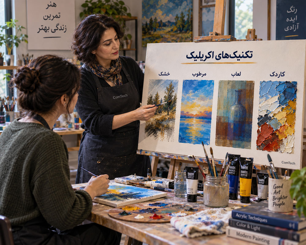 تکنیک های نقاشی اکریلیک