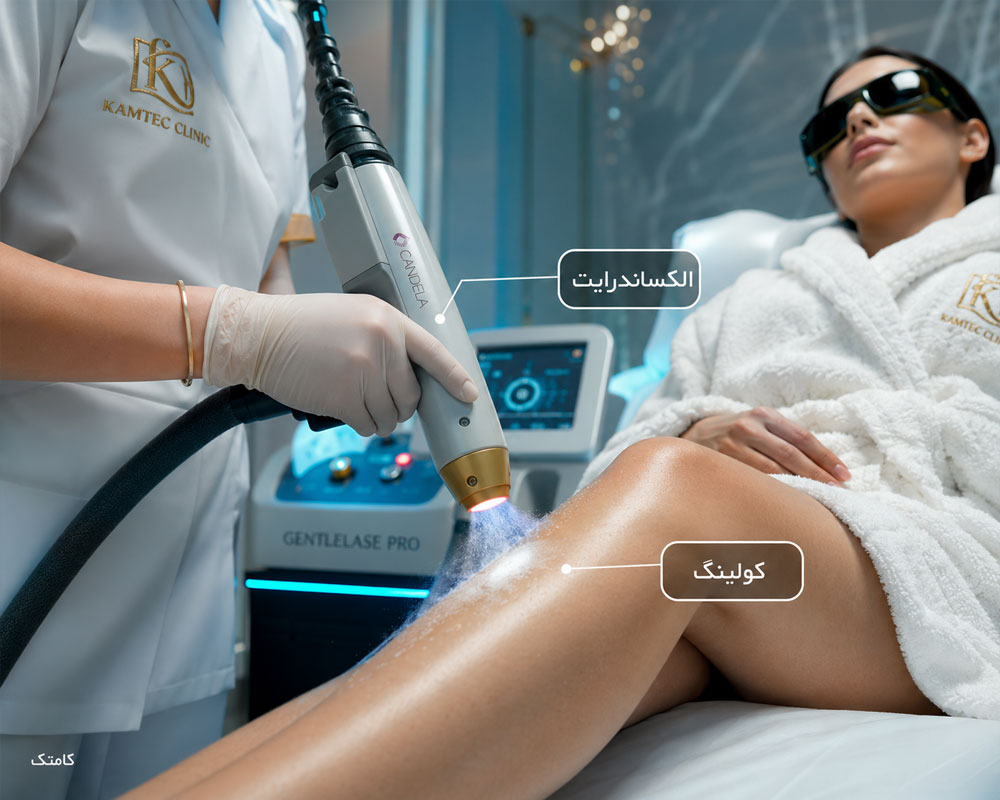 آموزش کار با دستگاه لیزر الکساندرایت برای کاهش موهای زائد