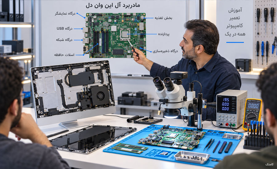 آموزش عیب یابی آل این وان و تعمیر مادربرد
