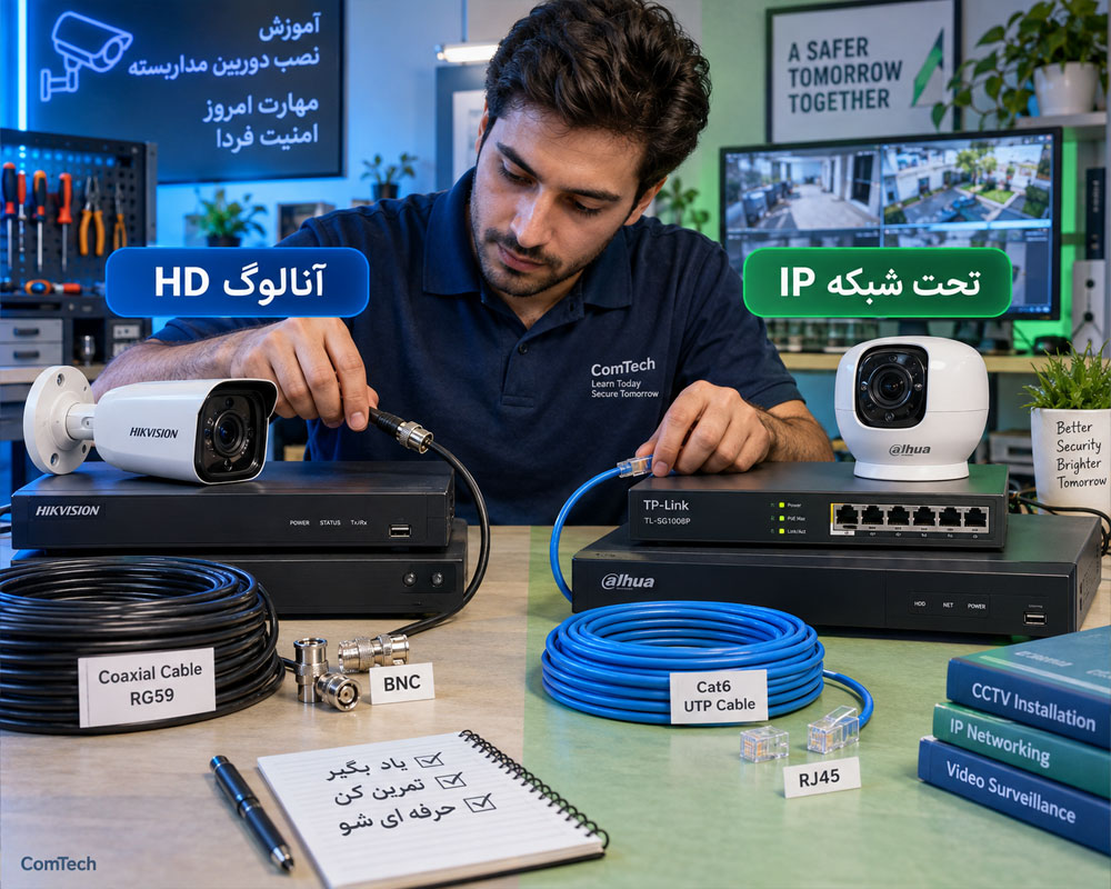 مقایسه دوربین آنالوگ و IP