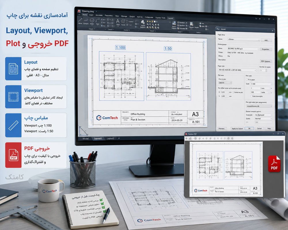 چاپ و خروجی اتوکد چاپ و خروجی اتوکد