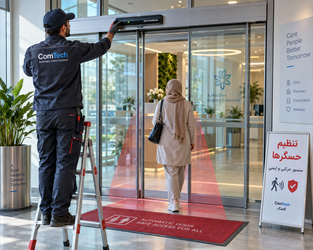تنظیم حسگر حرکتی درب اتوماتیک