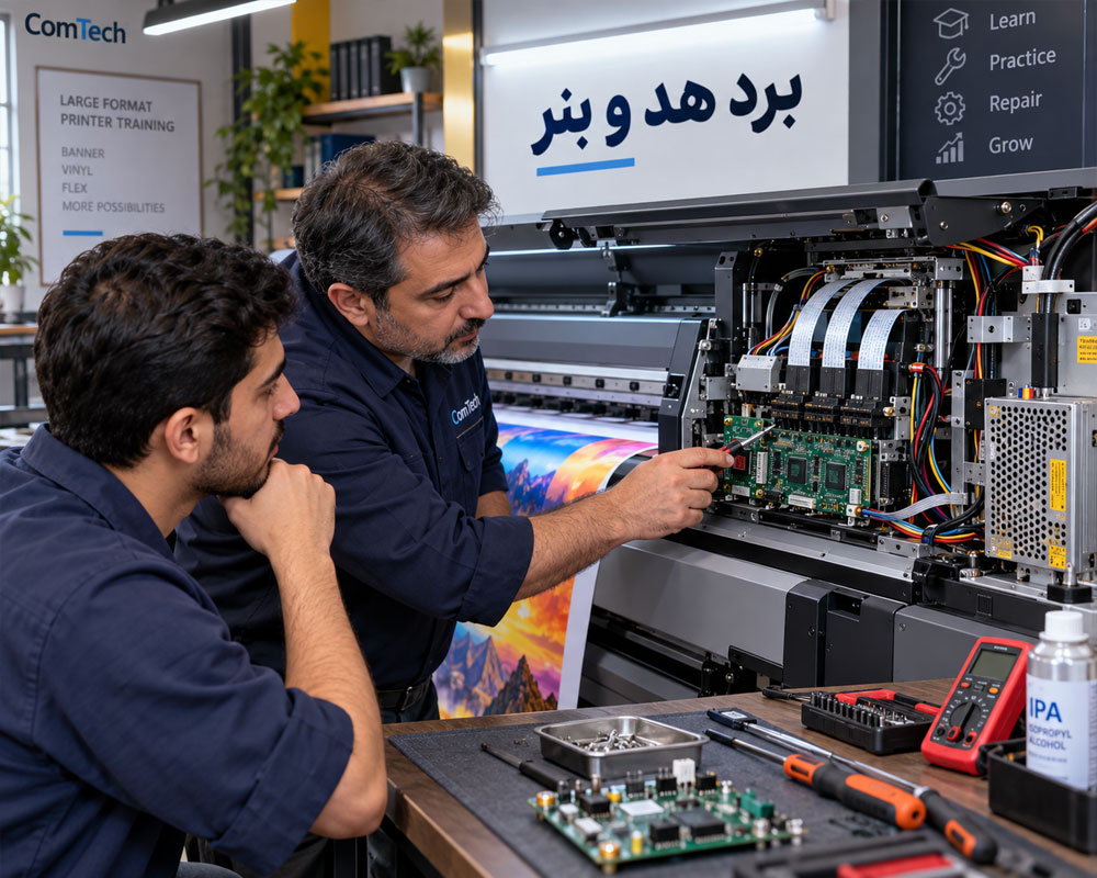 آموزش تعمیر برد دستگاه بنر