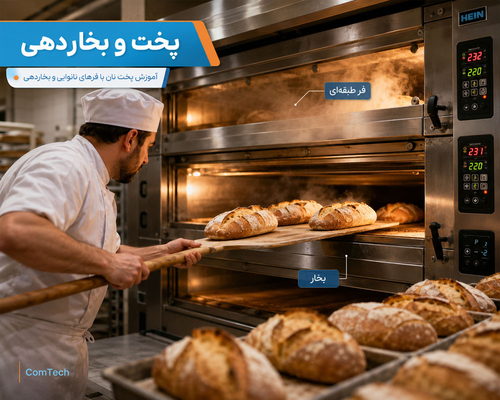 پخت نان در فر پخت نان در فر