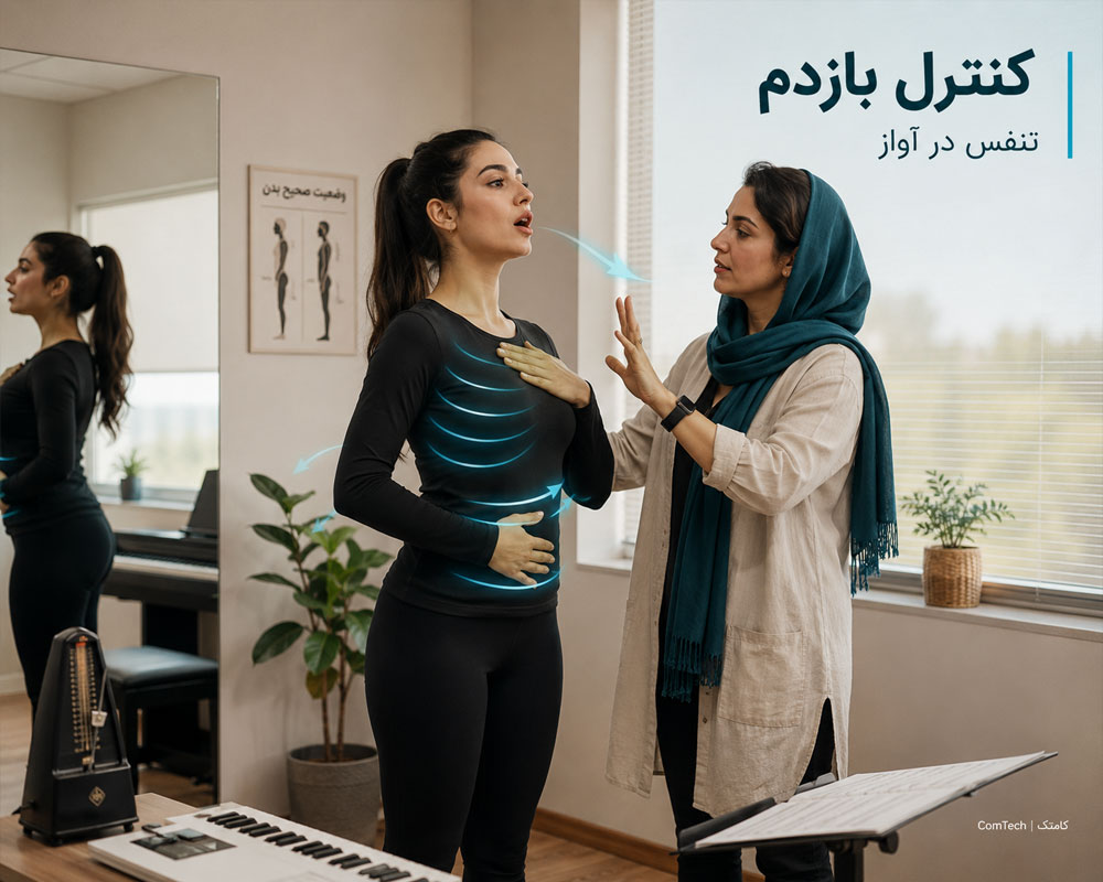 تمرین کنترل تنفس آواز تمرین کنترل بازدم و نفسگیری در آموزش آواز و خوانندگی