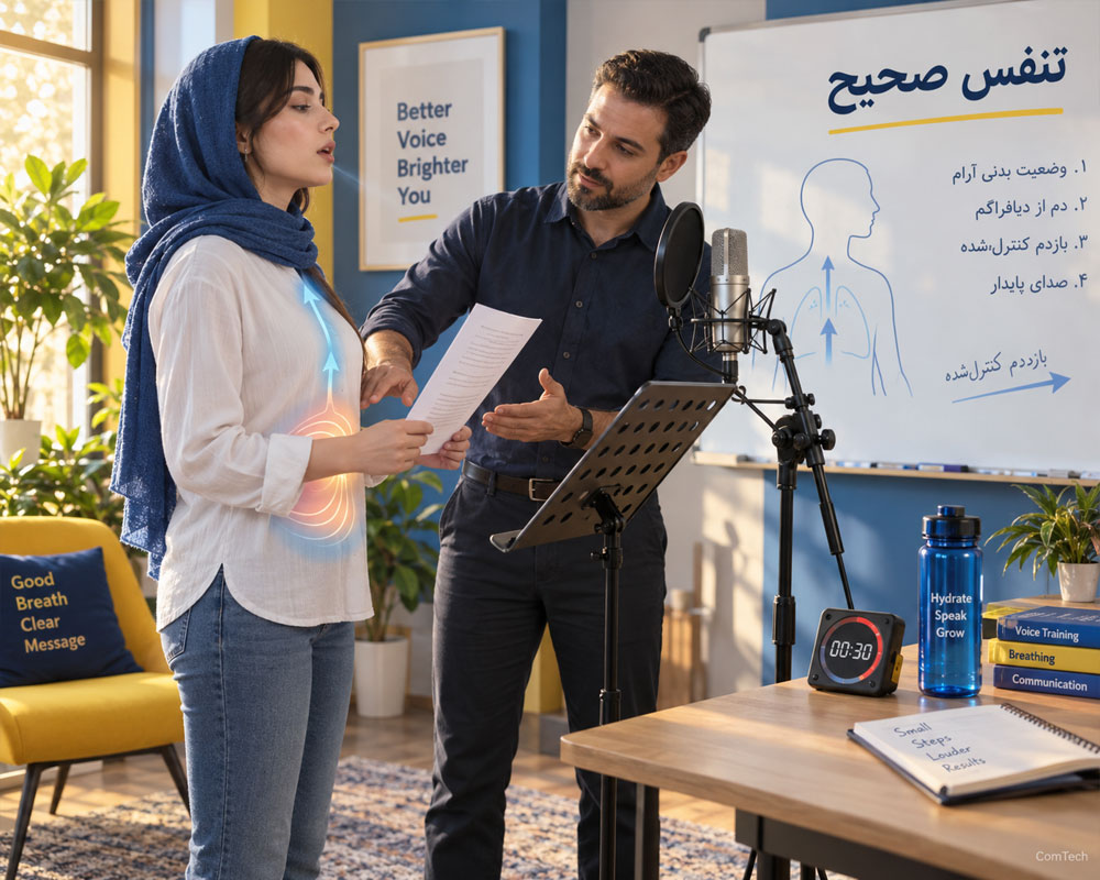 تمرین تنفس صحیح گویندگی
