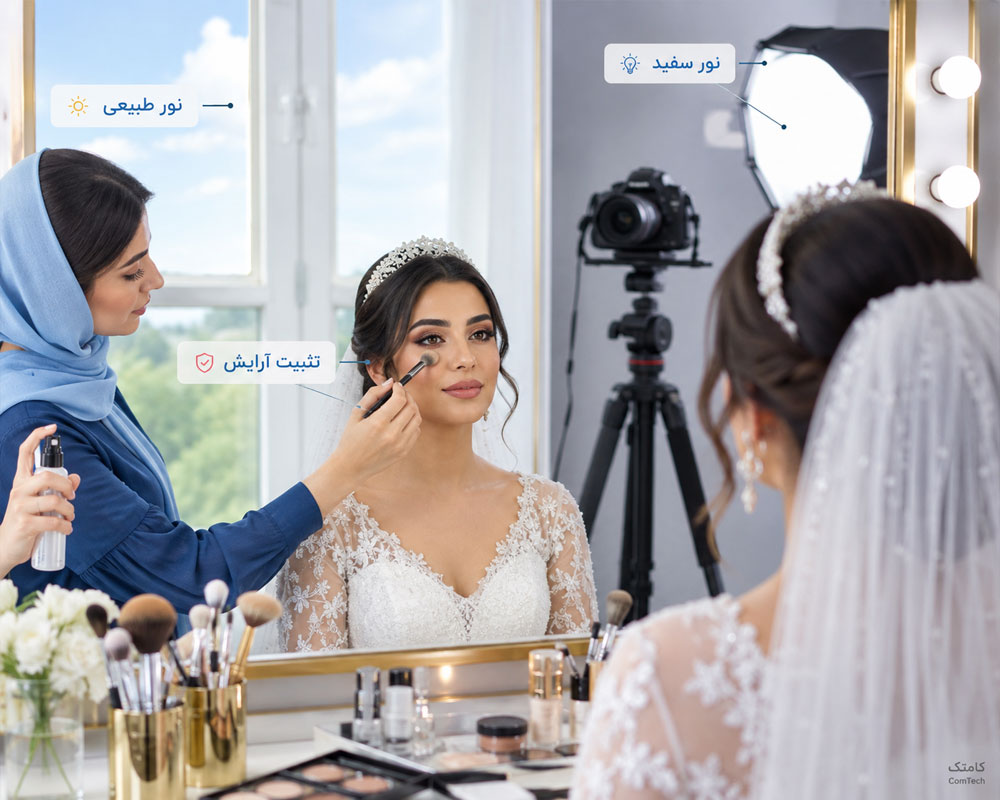 بررسی میکاپ در نور