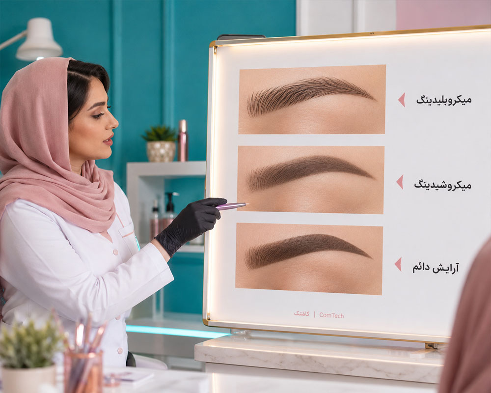 مقایسه تکنیکهای طراحی ابرو مقایسه تکنیکهای طراحی ابرو
