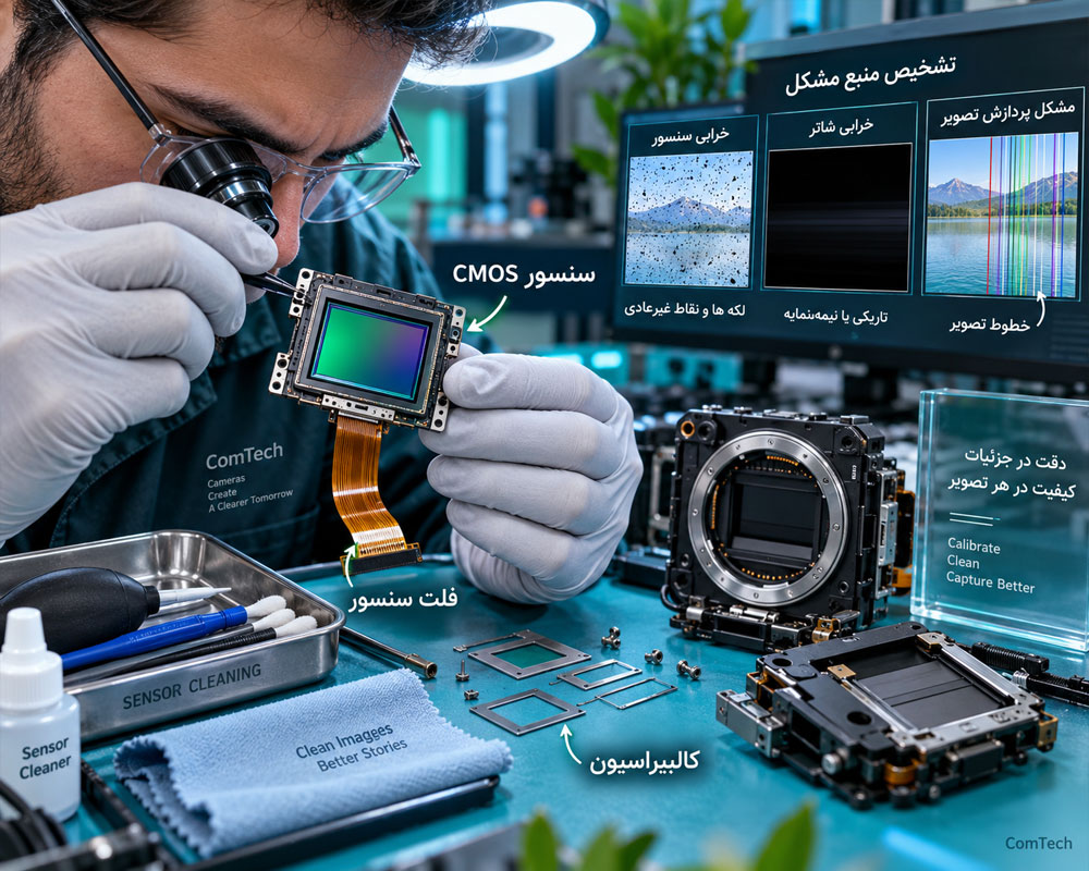 آموزش تعمیر و عیبیابی سنسور تصویر دوربین