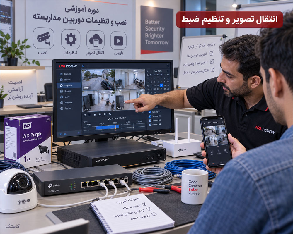 تنظیم ضبط و انتقال تصویر دوربین