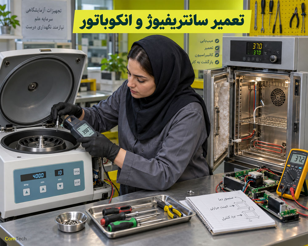 آموزش تعمیر سانتریفیوژ و انکوباتور آزمایشگاهی