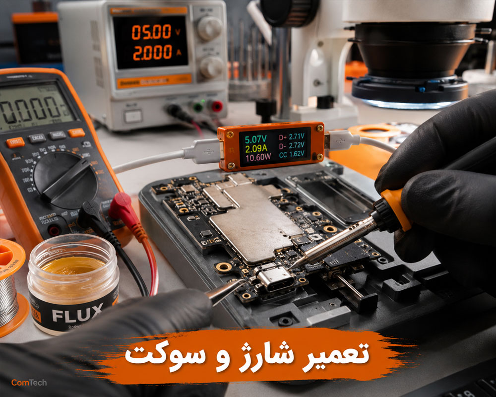 تعمیر سوکت شارژ موبایل