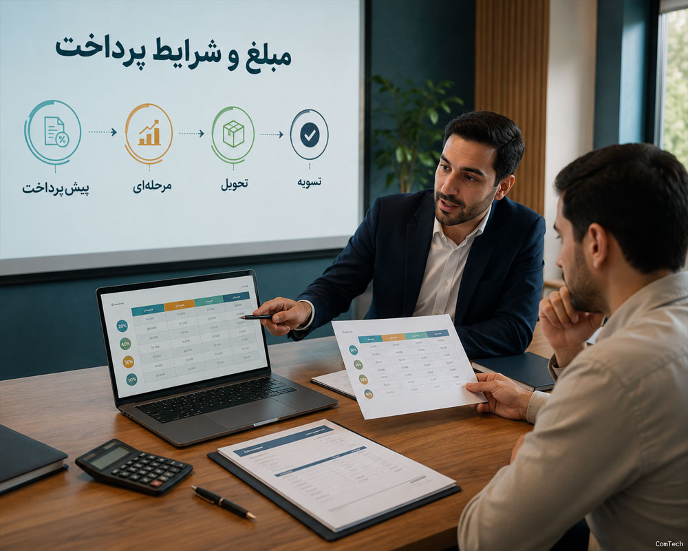 مبلغ و شرایط پرداخت مبلغ و شرایط پرداخت
